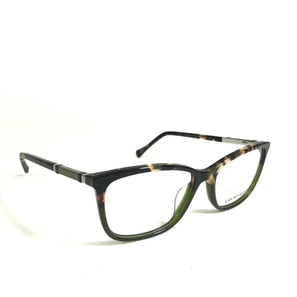 Lucky Brand Eyeglasses Frames D225 GREEN/TORT GRADIENT Square Full Rim 54-16-140